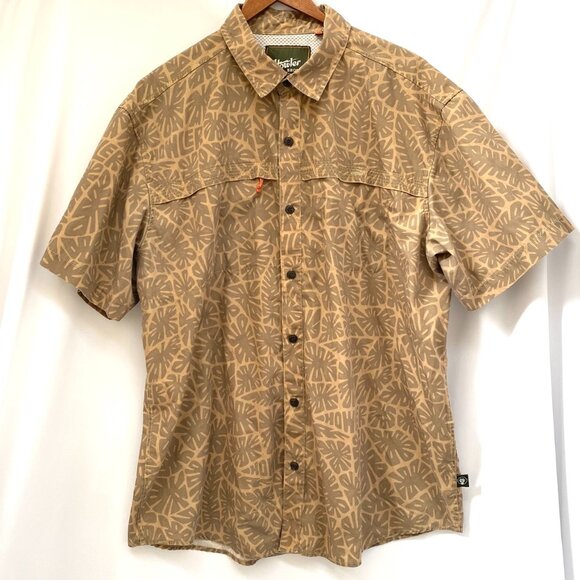 Howler Brothers Tidepool Tech Shirt XL Green Button Up Tropical Fishing Outdoor - Picture 1 of 11